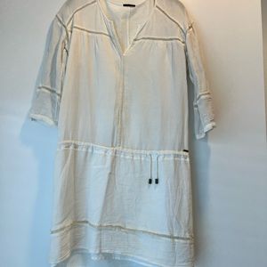 IKKS Cream Sleeved Mini Dress